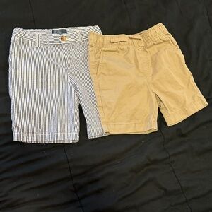 Polo by Ralph Lauren Blue and White Striped Shorts